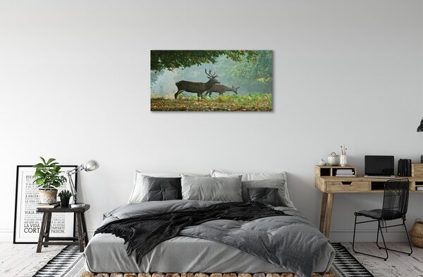 Tablouri canvas pădure toamna Deer