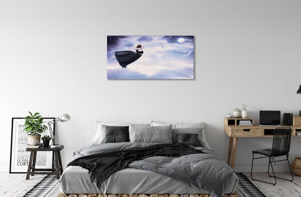Tablouri canvas Fairy cer nori semilună