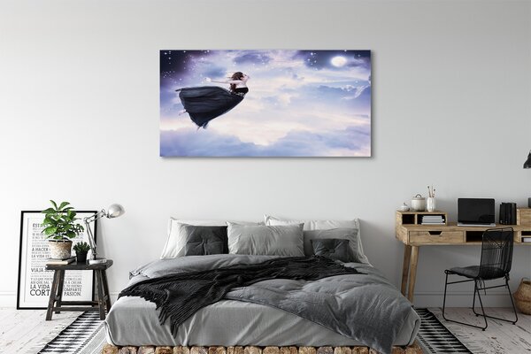 Tablouri canvas Fairy cer nori semilună