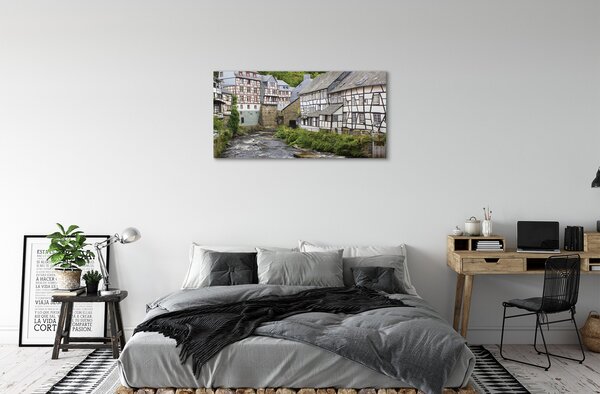 Tablouri canvas Germania Old River clădiri