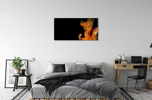 Tablouri canvas dragon de aur japonez