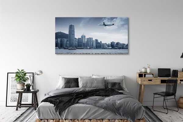 Tablouri canvas oraș nori Aeronave