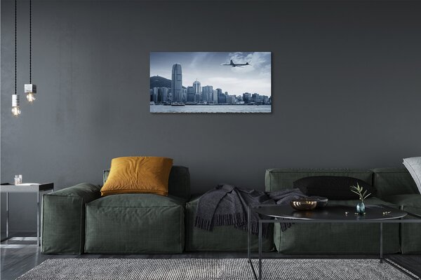 Tablouri canvas oraș nori Aeronave