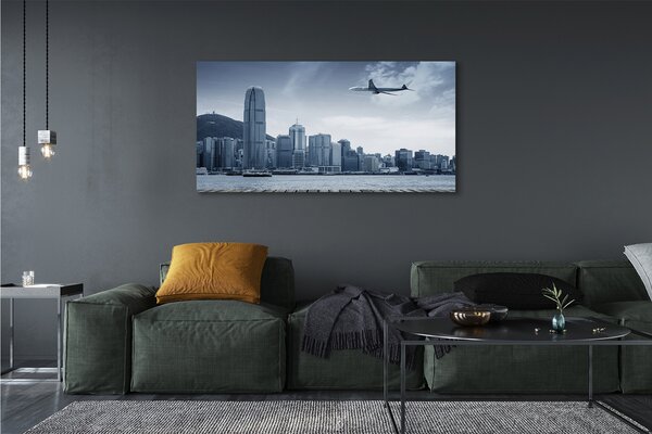 Tablouri canvas oraș nori Aeronave