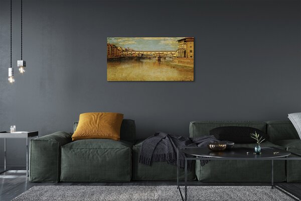 Tablouri canvas clădiri Italia Râul Poduri