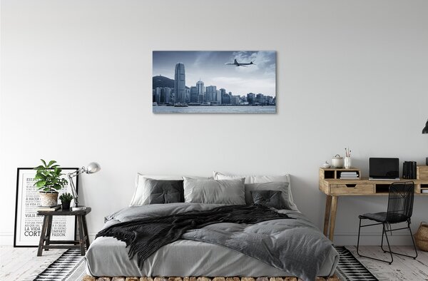 Tablouri canvas oraș nori Aeronave