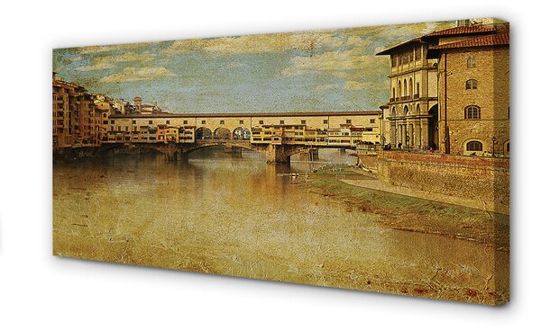 Tablouri canvas clădiri Italia Râul Poduri