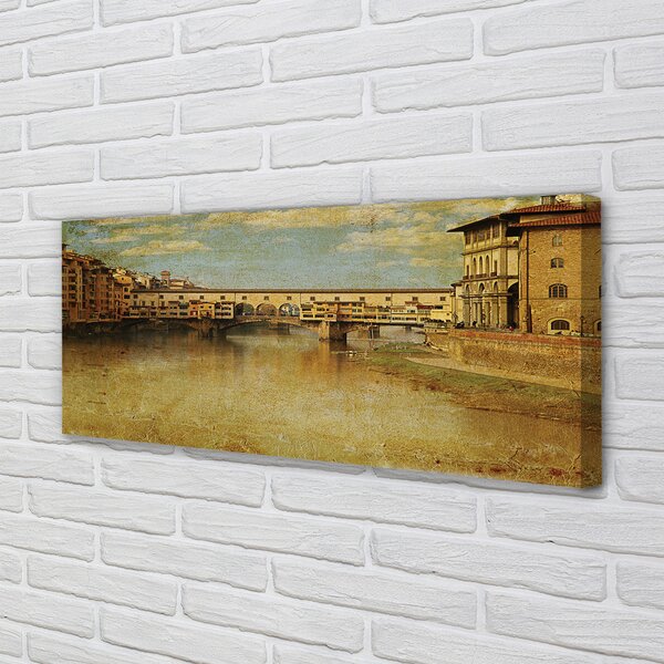 Tablouri canvas clădiri Italia Râul Poduri