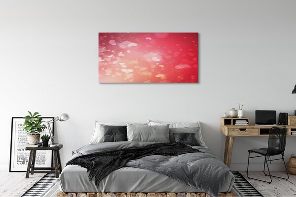 Tablouri canvas fundal inima rosie