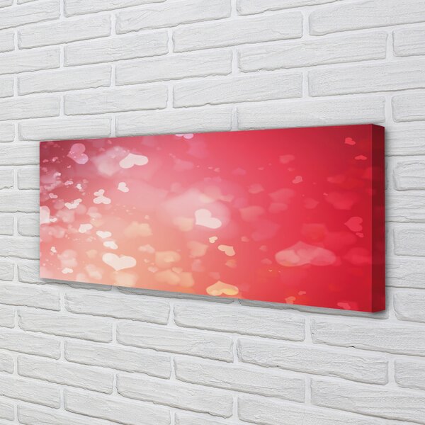 Tablouri canvas fundal inima rosie