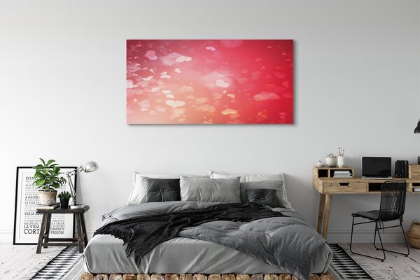 Tablouri canvas fundal inima rosie