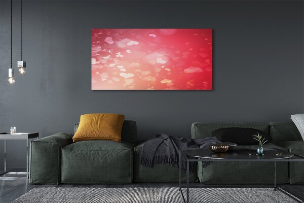 Tablouri canvas fundal inima rosie