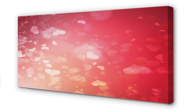 Tablouri canvas fundal inima rosie