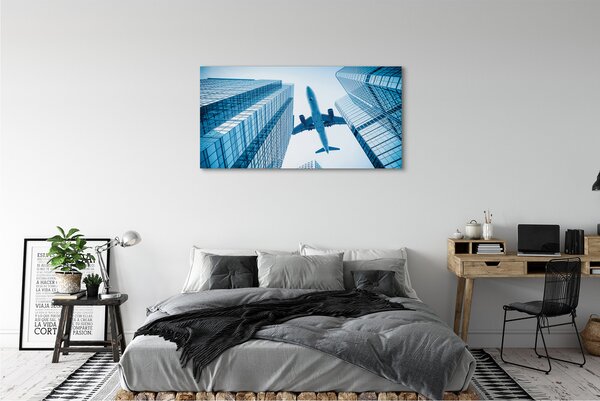 Tablouri canvas Clădiri cer avion