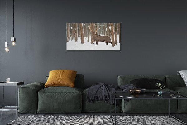 Tablouri canvas pădure de iarnă Deer