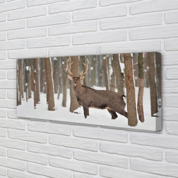 Tablouri canvas pădure de iarnă Deer