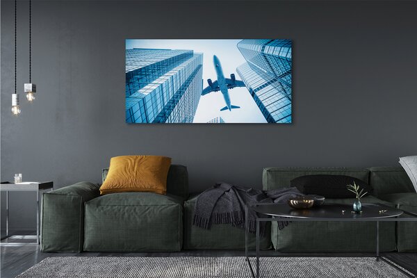 Tablouri canvas Clădiri cer avion