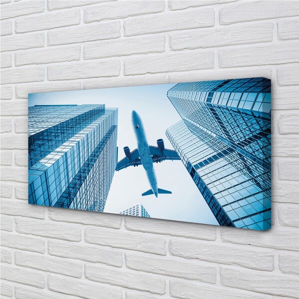 Tablouri canvas Clădiri cer avion