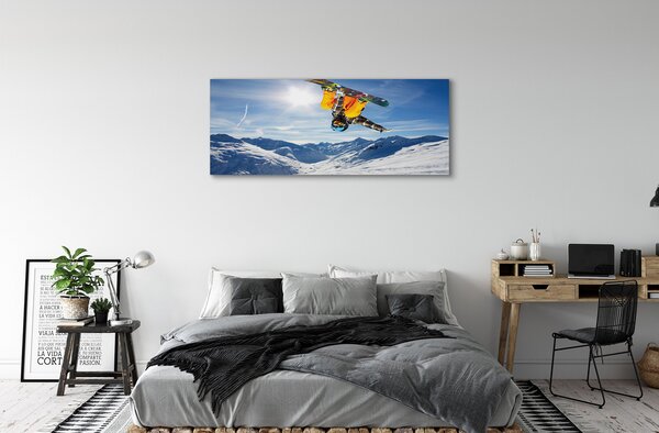 Tablouri canvas bord de munte Man