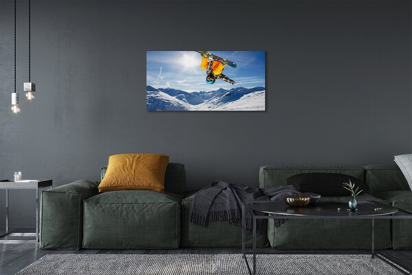 Tablouri canvas bord de munte Man