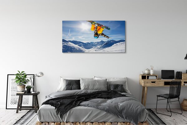 Tablouri canvas bord de munte Man