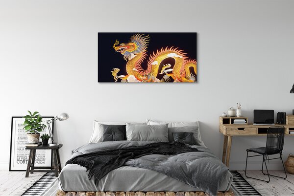 Tablouri canvas Aur japoneză Dragon