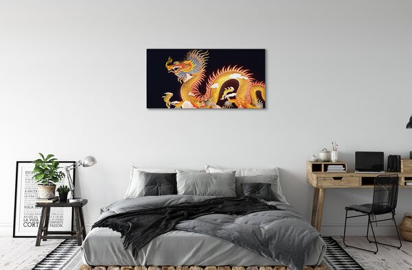 Tablouri canvas Aur japoneză Dragon