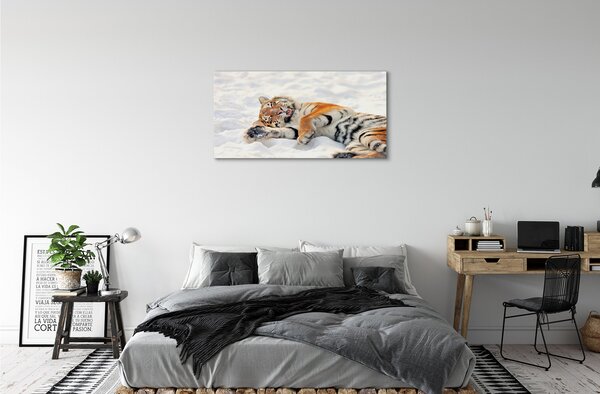 Tablouri canvas Tiger de iarnă