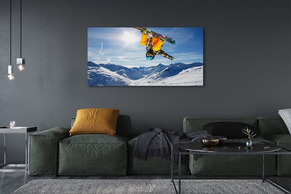 Tablouri canvas bord de munte Man