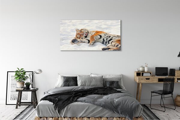 Tablouri canvas Tiger de iarnă
