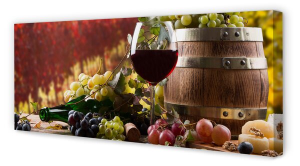 Tablouri canvas sticlă de vin de toamnă