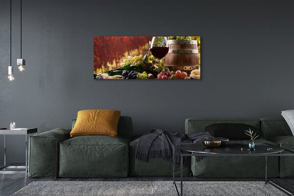 Tablouri canvas sticlă de vin de toamnă