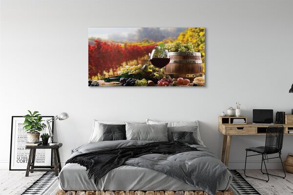 Tablouri canvas sticlă de vin de toamnă