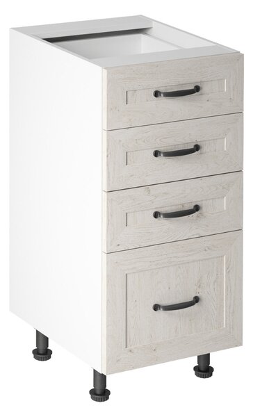 Dulap cu sertare inferior, alb/pin nordic, ROYAL D40S4