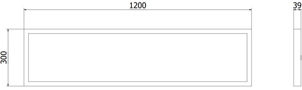 Mexen Brill-S, panou LED de tavan 120×30 cm, 36 W, alb neutru 4000K, L207-120-030-3640-70
