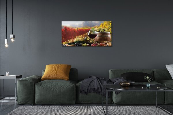 Tablouri canvas sticlă de vin de toamnă