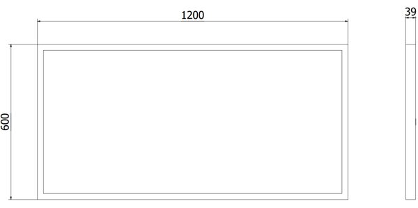 Mexen Brill-S, panou LED de tavan 120×60 cm, 60 W, alb neutru 4000K, L207-120-060-6040-70