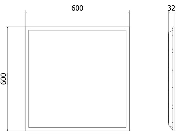 Mexen Brill+, panou LED de tavan 60×60 cm, 48 W, alb rece 6500K, L201-060-060-4865-20