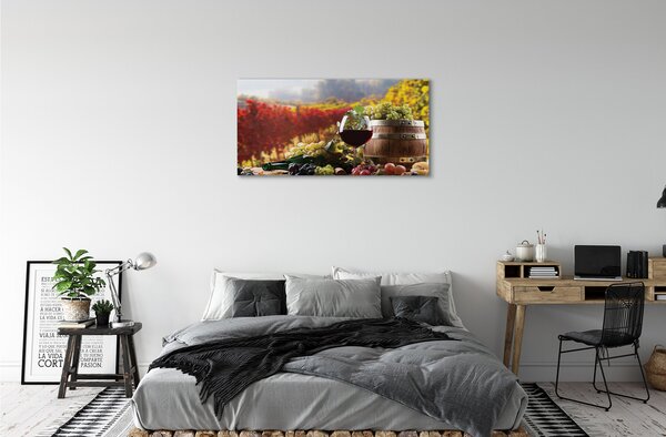 Tablouri canvas sticlă de vin de toamnă