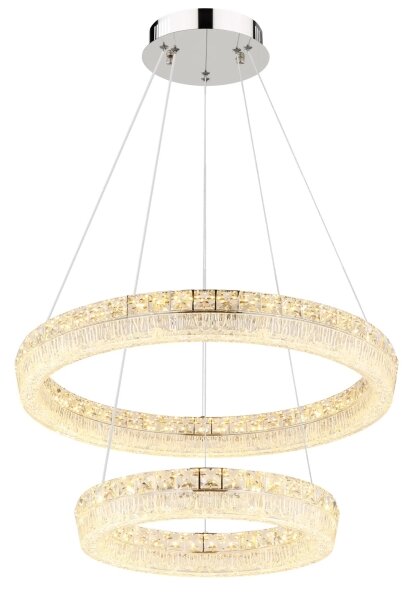 Globo 67387-60 - Lustru suspendat LED reglabil pe cablu LAUREL LED/60W/230V transparent + telecomandă