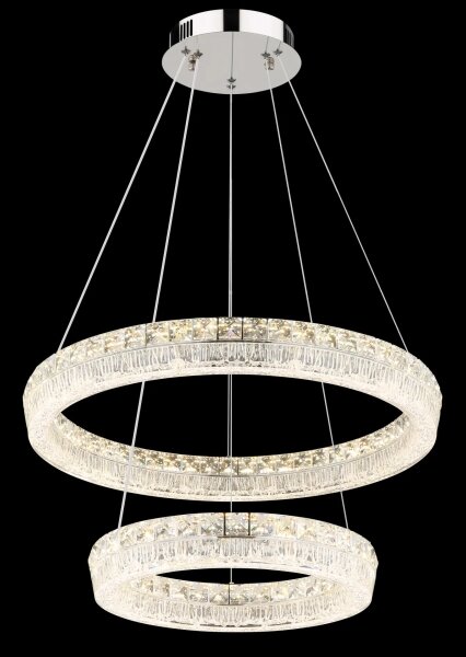Globo 67387-60 - Lustru suspendat LED reglabil pe cablu LAUREL LED/60W/230V transparent + telecomandă