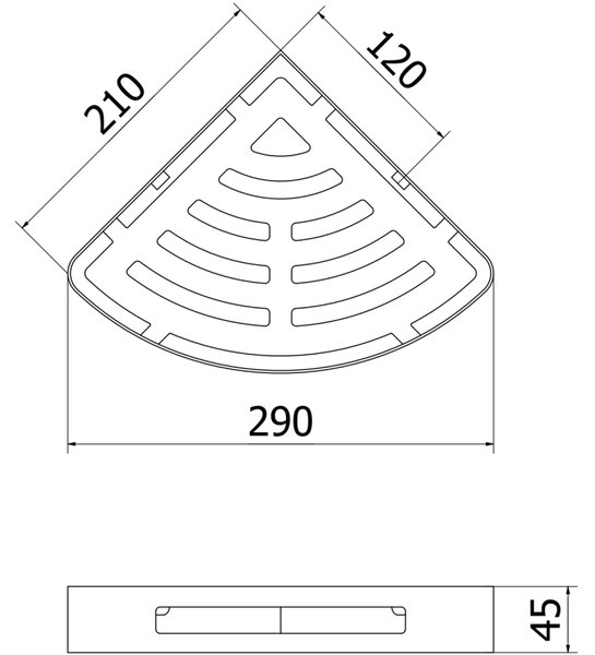 Mexen Laxo-C, raft de colț, cupru mat, 70A8513-65