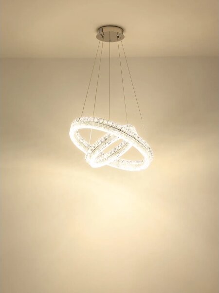 Globo 67387-60 - Lustru suspendat LED reglabil pe cablu LAUREL LED/60W/230V transparent + telecomandă