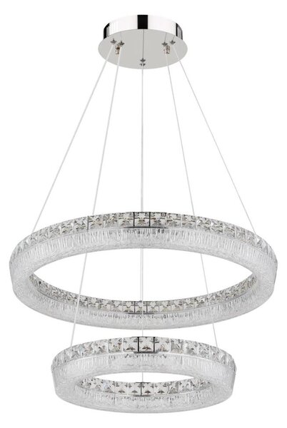 Globo 67387-60 - Lustru suspendat LED reglabil pe cablu LAUREL LED/60W/230V transparent + telecomandă