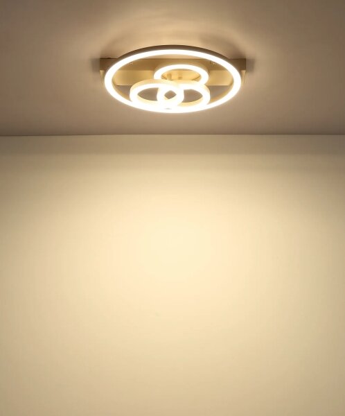 Globo 48040-40SA-LED Corp de tavan dimabil DARRYL I LED/40W/230V dim. 35x33 cm alamă + telecomandă