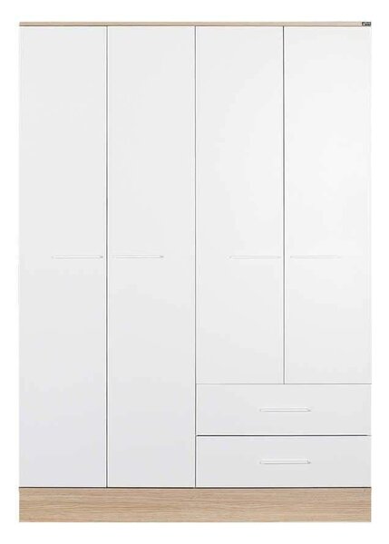 Dulap Haine Adore Base, 4 usi, 2 sertare, Alb, 137x198x52 cm