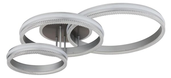 Globo 67377-72 - Lampă de tavan LED dimabilă FRANCINE LED/72W/230V argintie + telecomandă