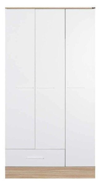 Dulap Haine Adore Base, 3 usi, 1 sertar, Alb, 103x198x52 cm