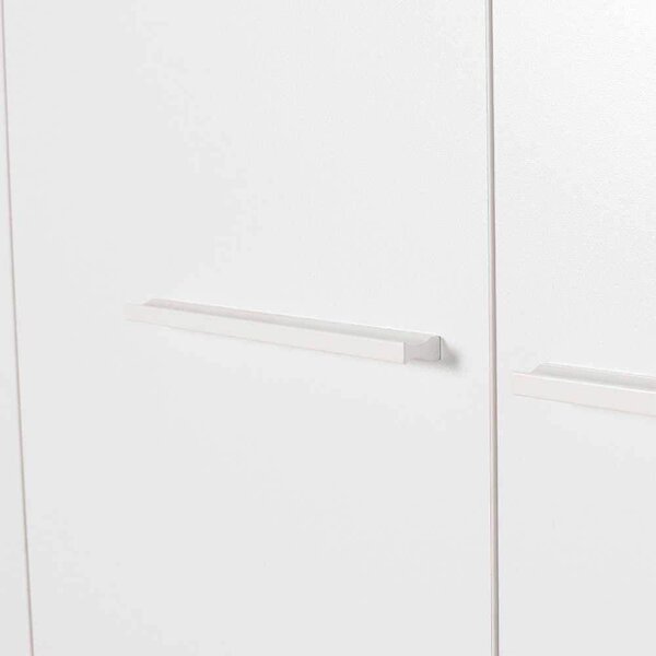 Dulap Haine Adore Base, 6 usi, 2 sertare, Alb, 206x224x52 cm