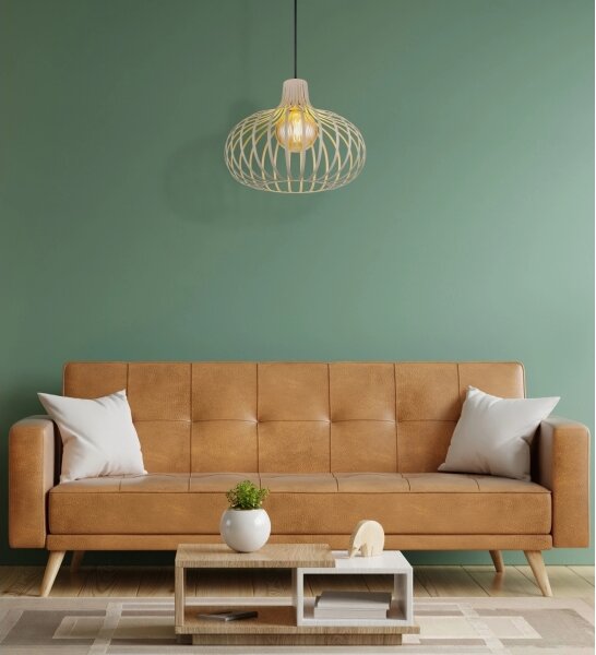 Globo 33370119 - Lampă suspendată pe cablu MATEO 1xE27/40W/230V bej